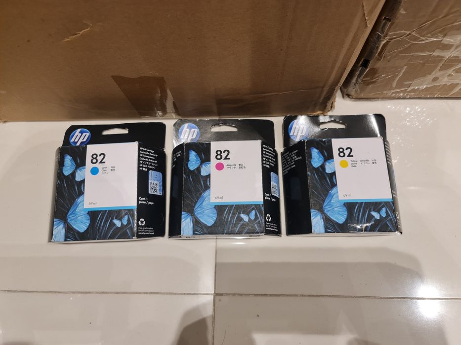 Картридж Hp 82. 3 шт цвета.
