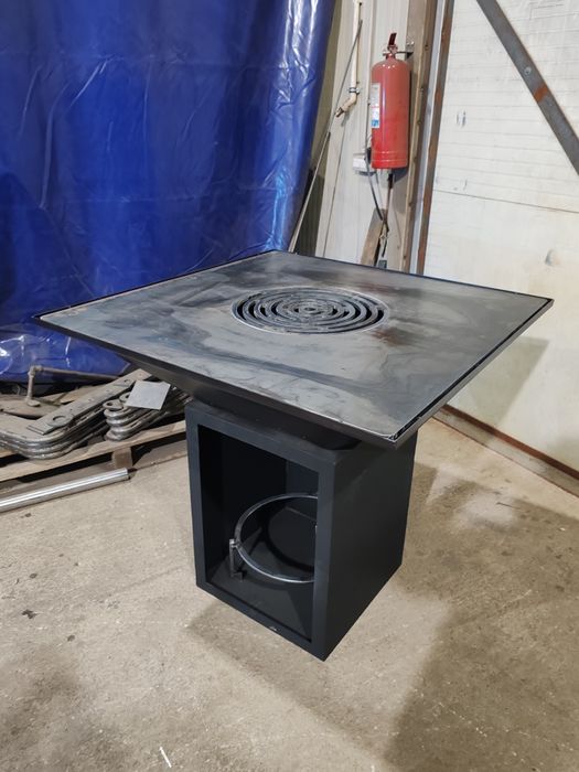 Plită oțel/ grătar / barbeque 1m x 1m 10 mm grosime, demontabil