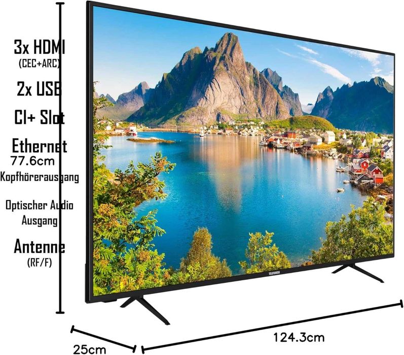 Telefunken XU55SN550S 4K UHD HDR - Smart TV
