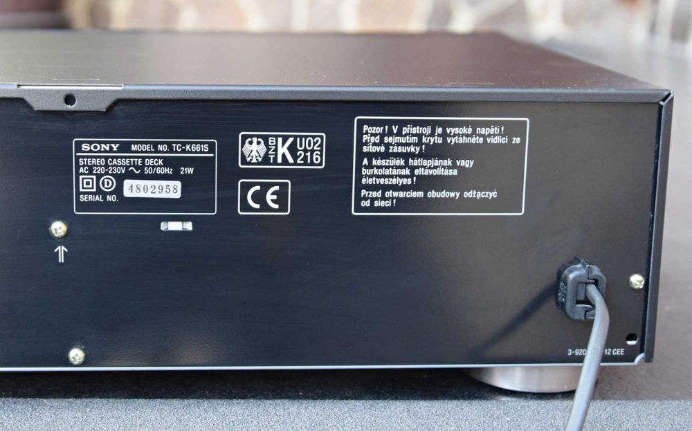 Deck 3 Head Sony TC-K 661 S, casetofon cu 3 capete