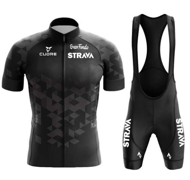 Echipament ciclism Strava alb negru sau rosu set NOU pantaloni tricou