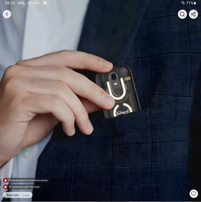 Unihertz Jelly Star,3′′inch,mic,8GB ram,256GB rom,nou,SIGILAT,garantie