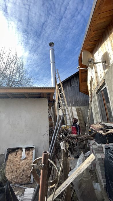 Horn de inox la centrala sobe pe lemne