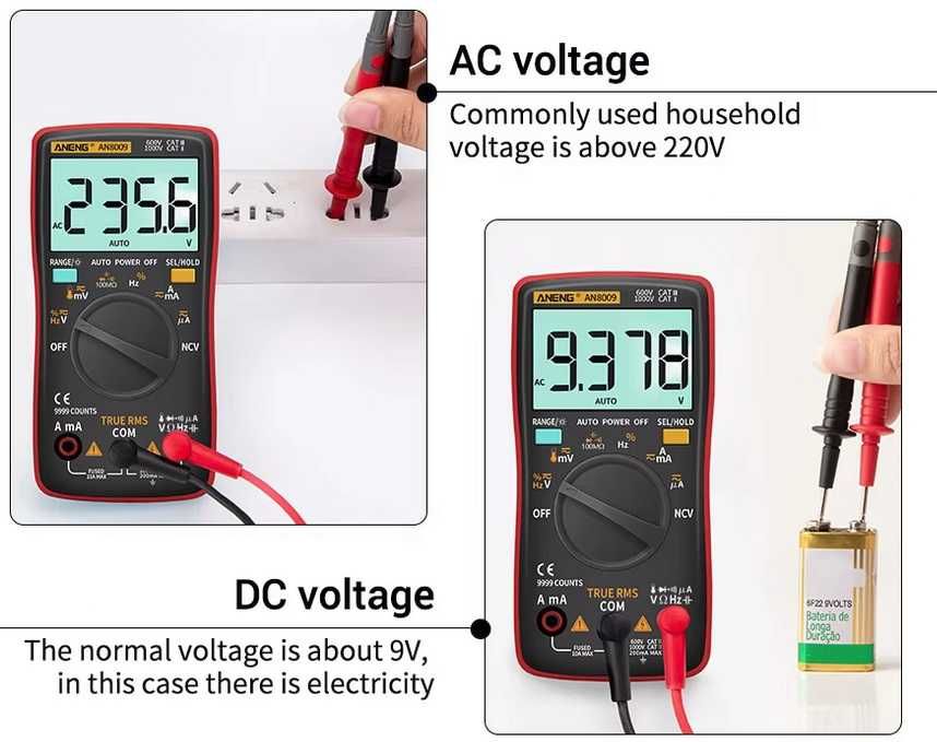 Мултиметър ANENG AN8009 True-RMS