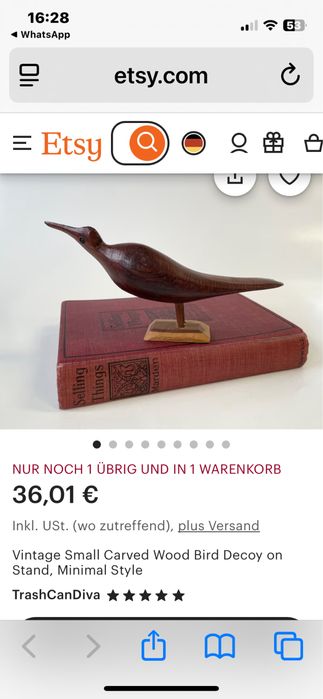 Антикварни дървени колекционерски фигури на крайбрежни птици 4 бр.