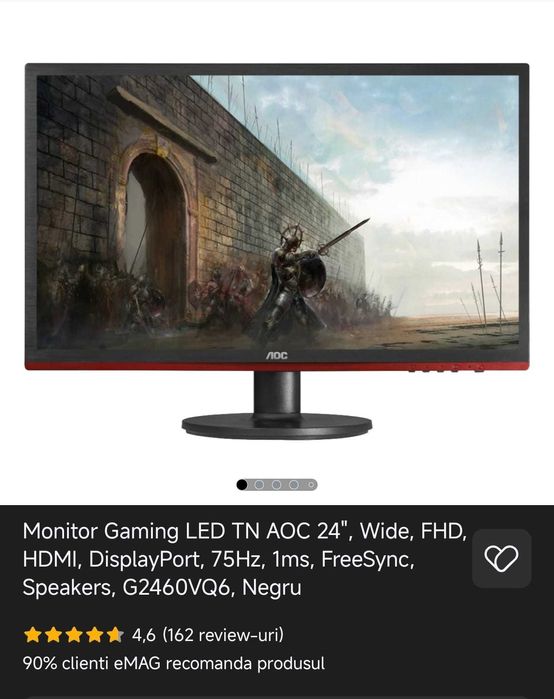 PC gaming Myria + Monitor AOC 24"