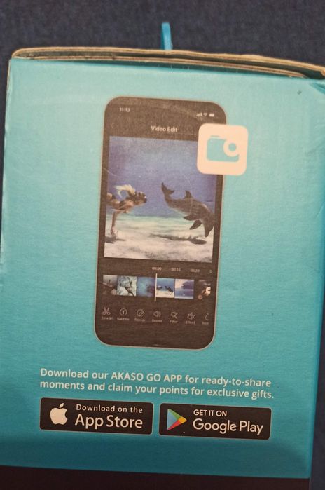 Екшън камера AKASO V50 Pro + 2 батерии и мн. аксесоари