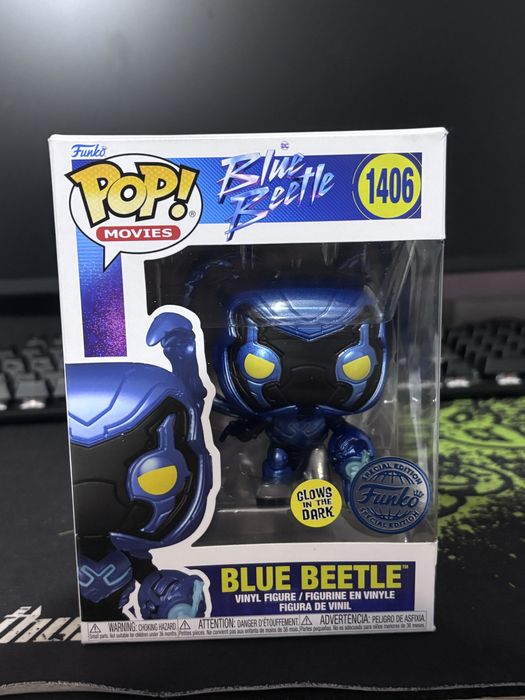 Funko Pop Blue Beetle 1406 Glows in the dark special edition