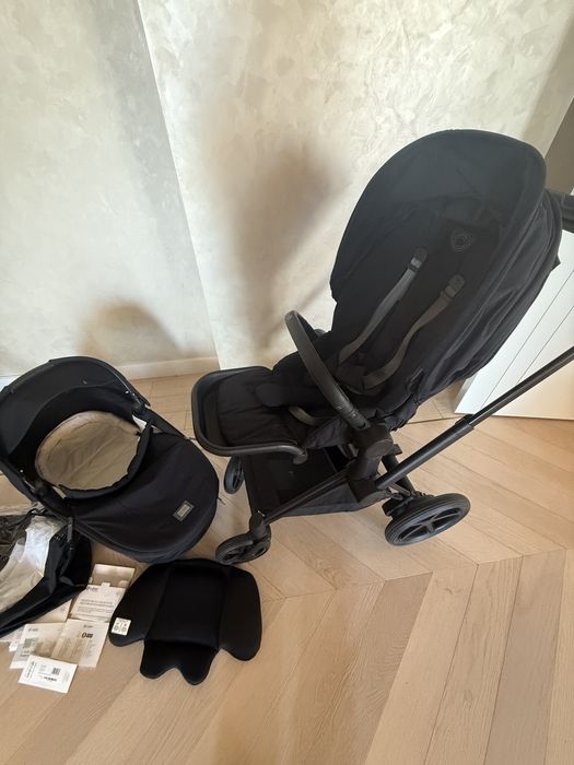 Set complet Cybex Epriam Sepia Black Matt Black - landou,scaun sport,scaun auto