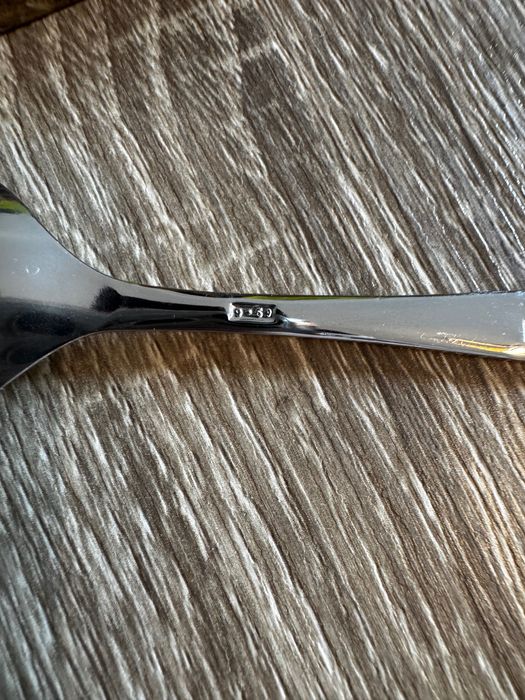 Ретро комплект 6 лъжички Shell и сервираща лъжица,  Sheffield England