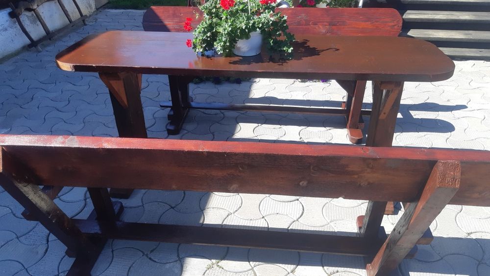 Set masa bănci și măsuță