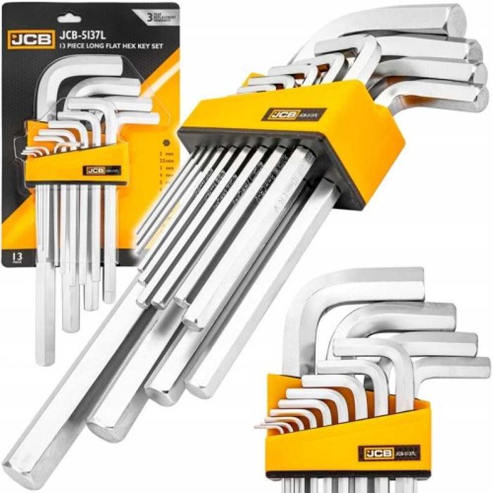 Комплект Г-образни удължени шестограми 13 части JCB