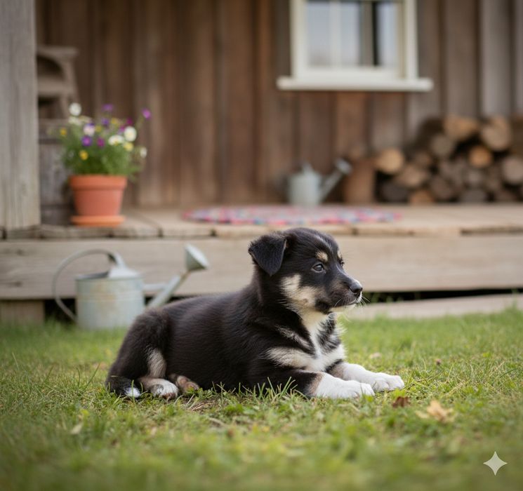 Очень крупный щенок девочка