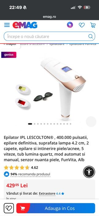 Aparat epilare definitiva ipl