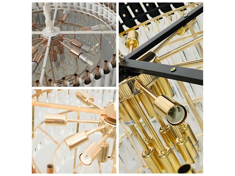 Люстра потолочная подвесная, 3 цвета, 5 размеров, для спальни, зала