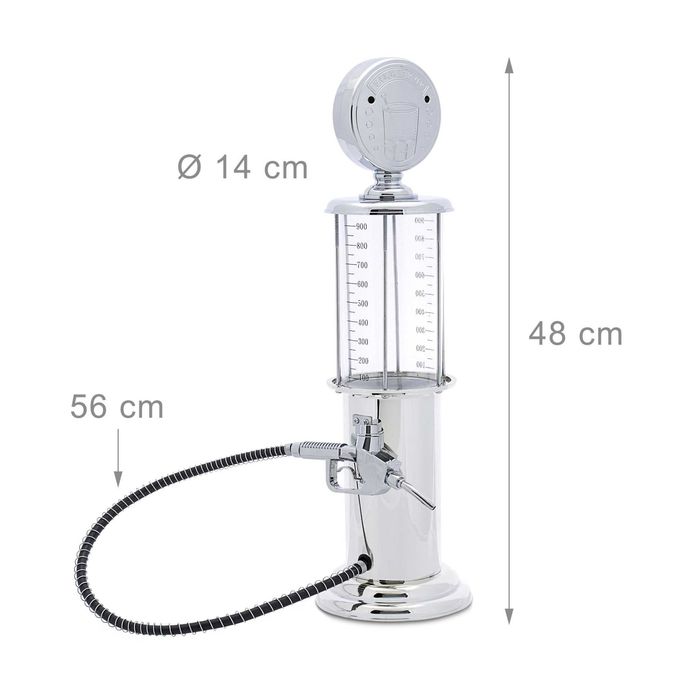 Dispenser bauturi in forma de pompa de benzina vintage 900ml 48x14cm