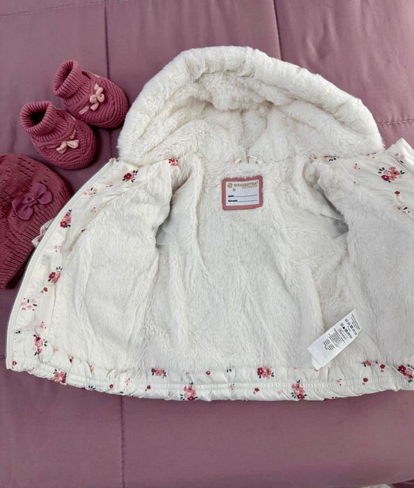 Бебешко зимно яке+шапка и обувчици