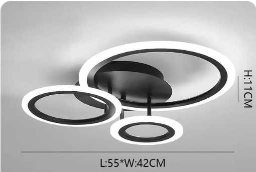 Абажур кръгове 42W LED лампа стена, 3 вида светлина бяла нова дизайн