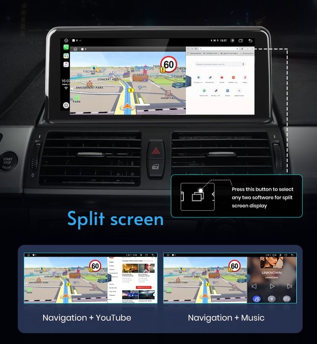 Navigatie Android dedicata BMW X5 E70/ X6 E71 CCC, CIC (2007-2014)