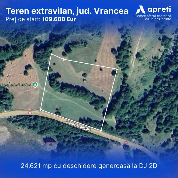 Teren extravilan Tulnici-vanzare prin licitatie publica