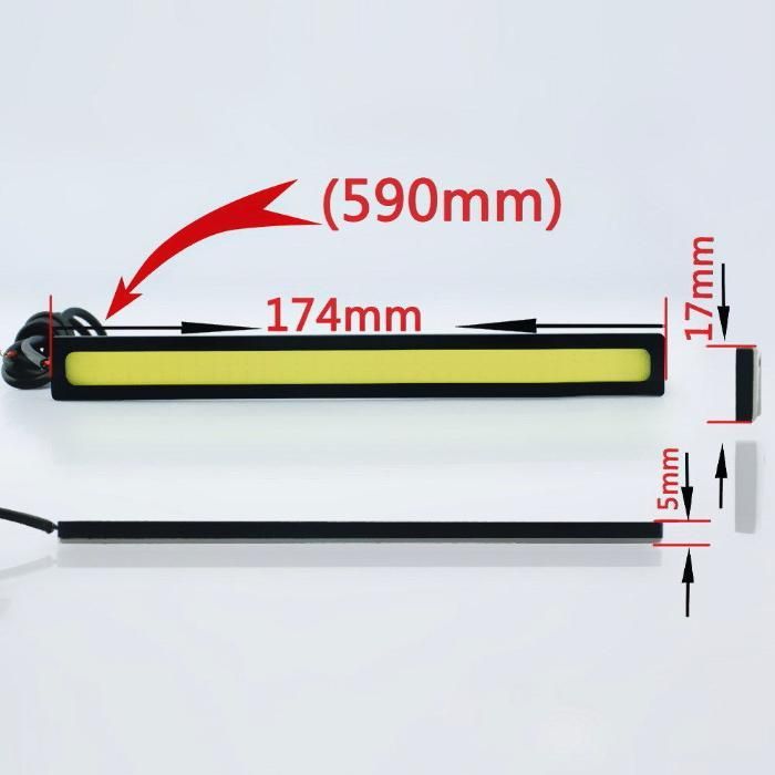 LED Дневни Светлини DRL COB Цял Диод 17cm, Бяла светлина Водоустойчиви