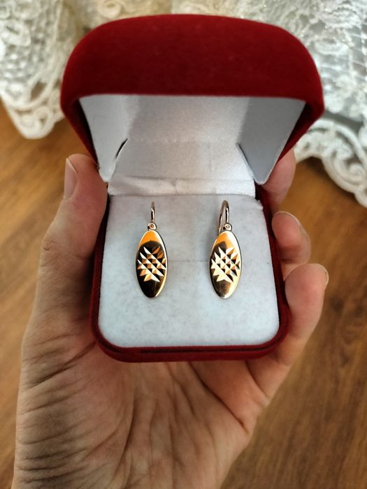 Советские серьги 583 пробы