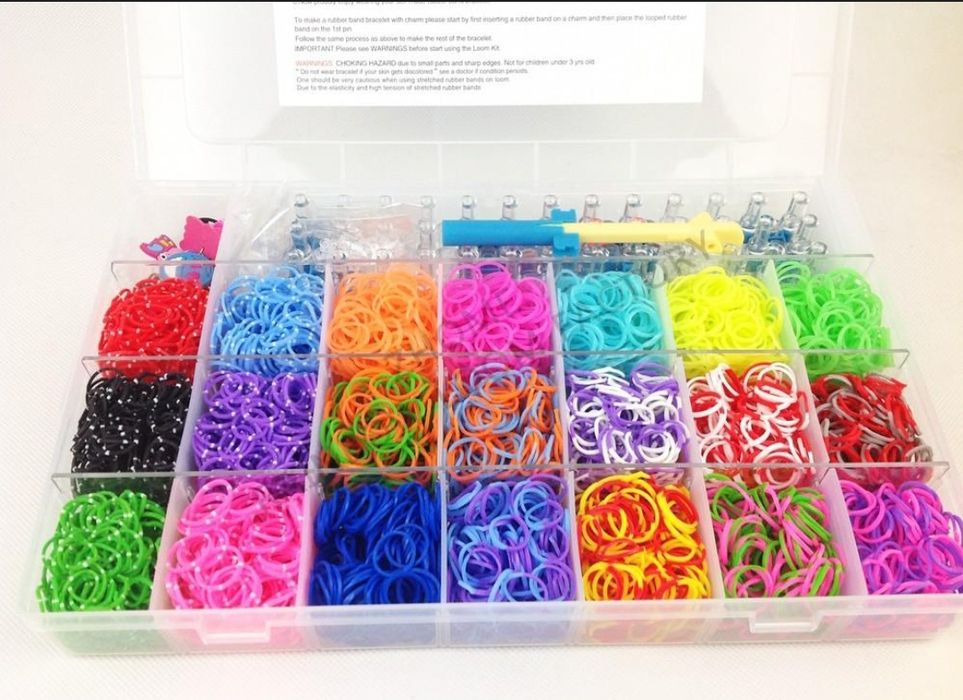 Комплект детски ластици и гривни 4200 бр/Мъниста за гръвни комплект