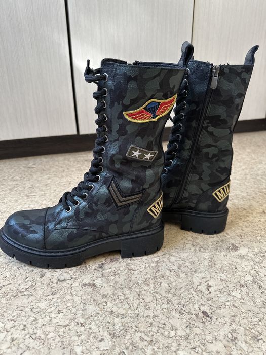 Кубинки Military - естествена кожа