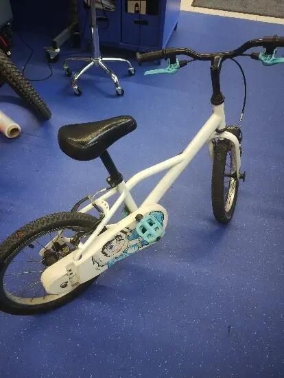 Bicicletă Inuit 100 16" alb copii 105 - 120 - (SecondHand) Decathlon