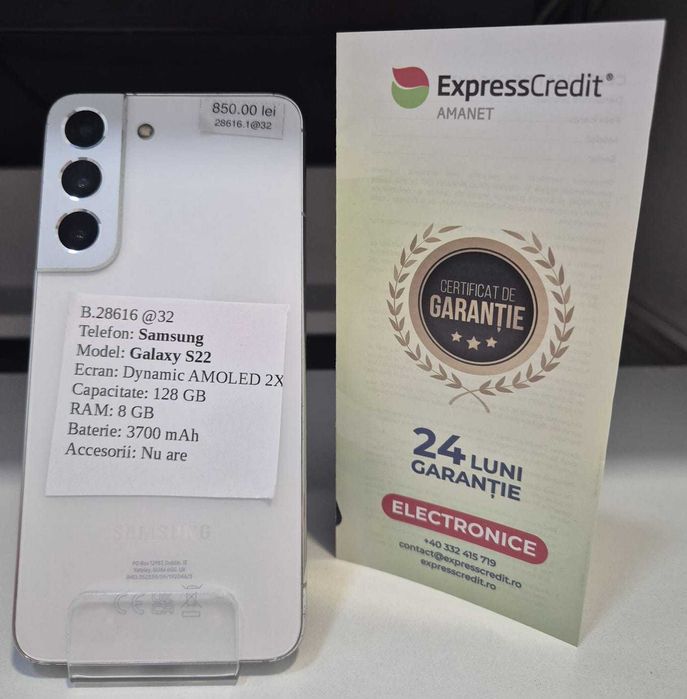 Telefon Samsung S22 (AG32 B.28616) Garantie 2 Ani!