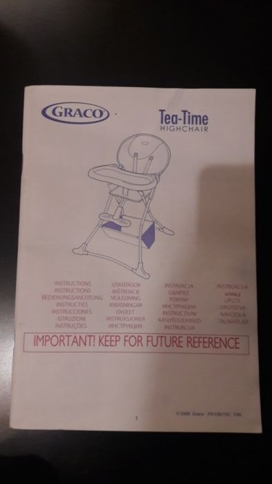 Продам детский стульчик для кормления Graco Tea-Time