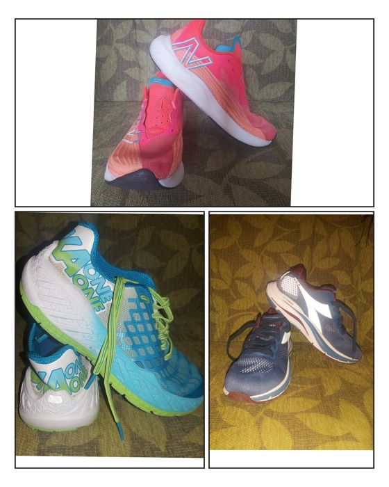 Маратонки HOKA, Nеw Balance и Diadora