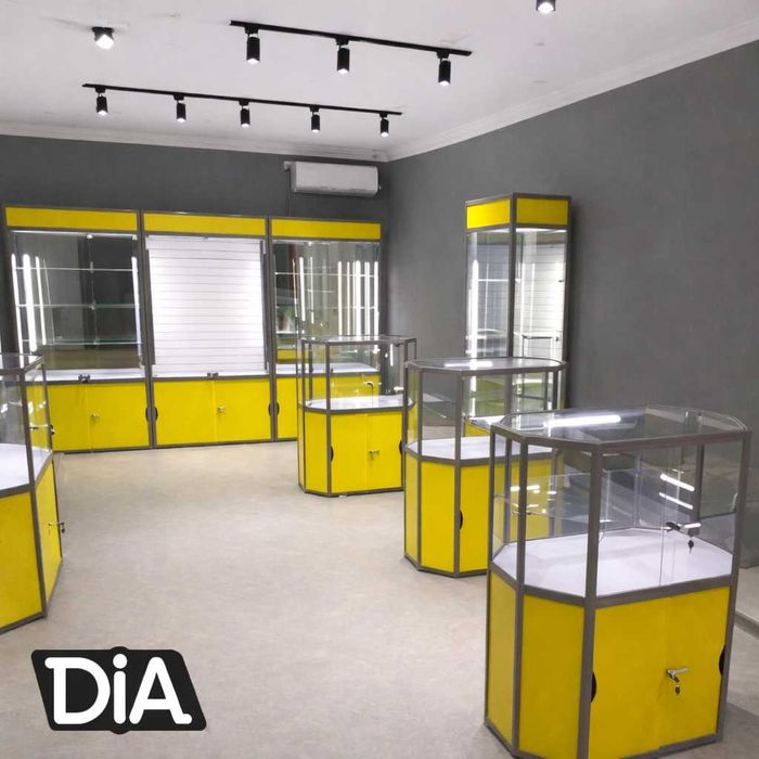 Oynaly prilavkalar, Акция, savdo uskunalari vitrinalar stellajlar