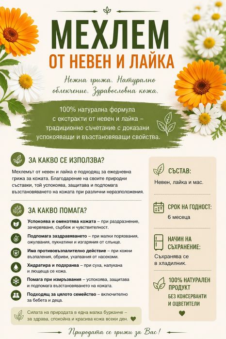 Мехлеми с невен и лайка, розмарин