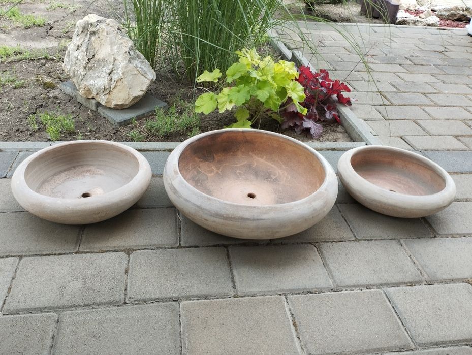 Ghivece joase ceramică teracotă pentru aranjamente florale sau bonsai