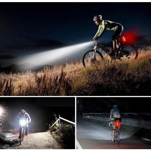 Lantera far bicicleta trotineta ghidon mtb cursiera USB 3 faze