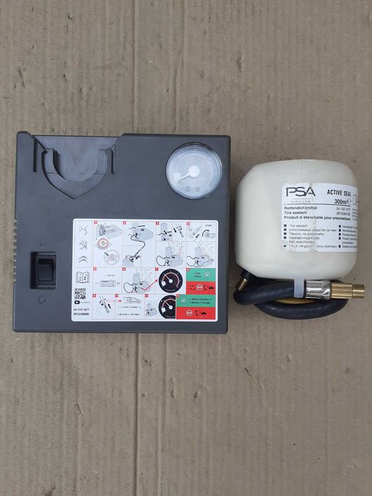 Compresor auto umflat roti + spuma,kit pana pt. gama PEUGEOT, CITROEN, OPEL    180 W