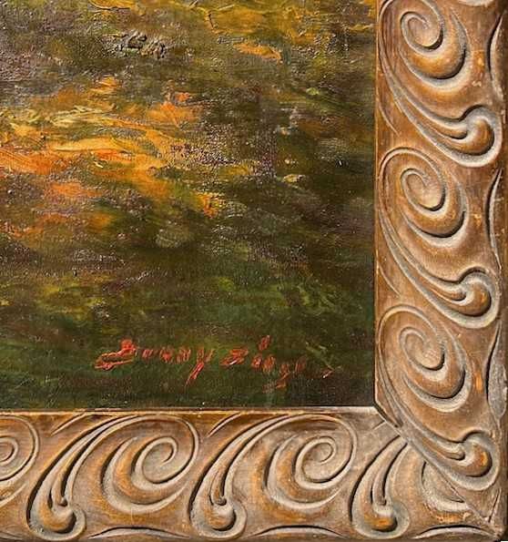 "DUPA VREASCURI" Tablou f VECHI, ulei gros/pz, semnat 74x54cm+R SUPERB