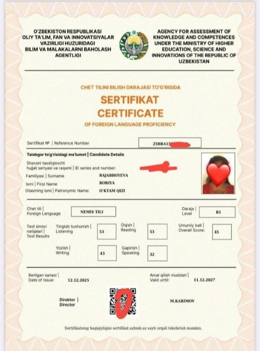 Nemis tili Online kurs Tajribali Ustozdan