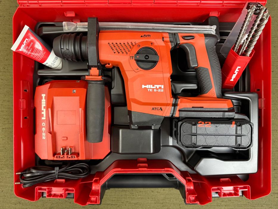 Hilti TE 6-22 Nuron SDS Plus ATC AVR 06/2025 – пълен комплект