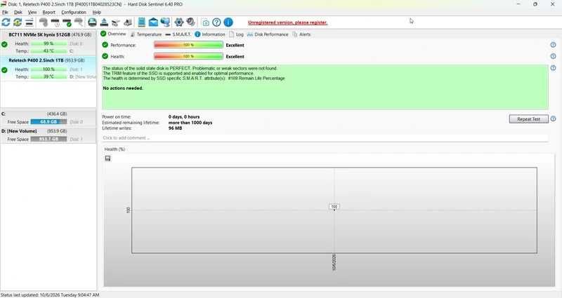 SSD 1TB nou, cu 100% viata