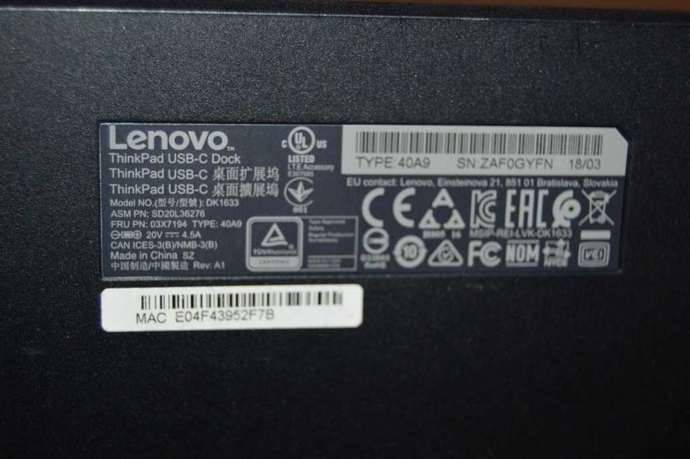Stații de andocare Docking Lenovo ThinkPad – Modele USB 3.0 40A7, și USB-C 40A9, 40AS, 40AY