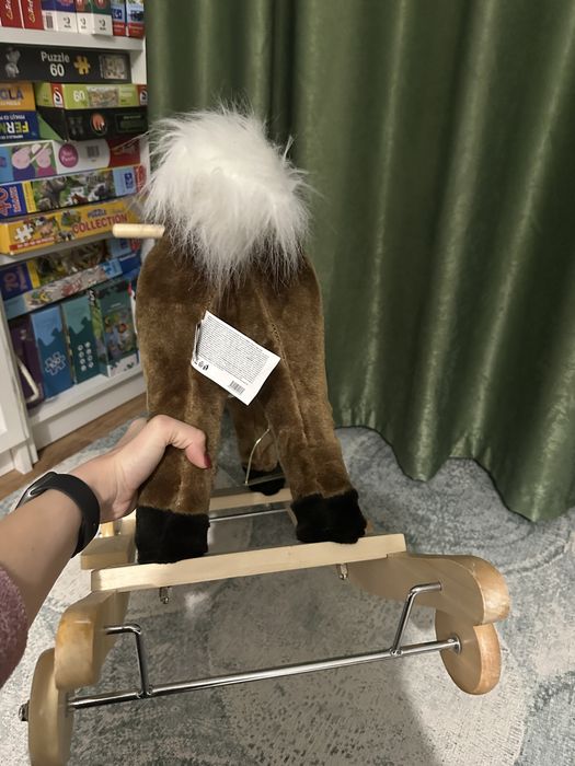 Cal de lemn cu balansoar si sunete