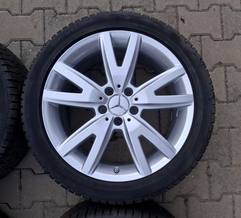 Jante Mercedes pe 18 cu anvelope iarna  Continental  8mm CLS E C roti Audi VW Skoda BMW