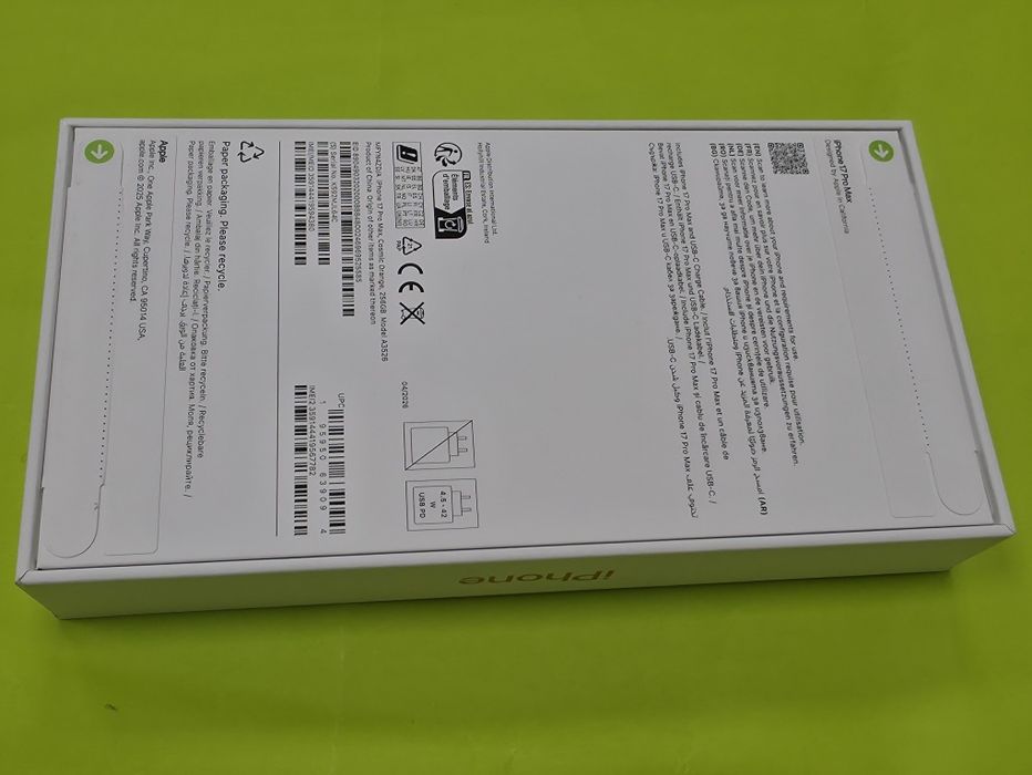 ЗАПЕЧАТАН 256GB iPhone 17 Pro Max Yettel Гаранция 2029 Orange