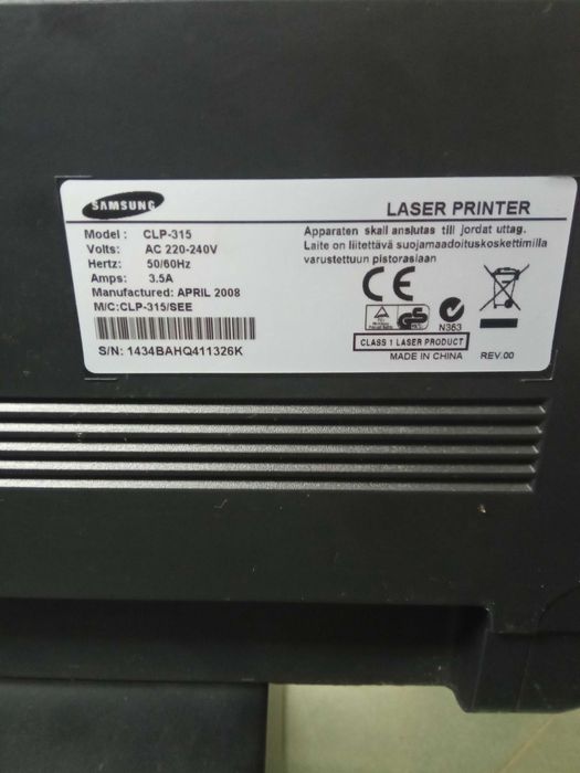 Samsung CLP-315+касети 4бр. лазарен цветен принтер