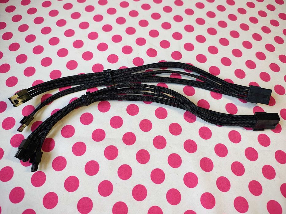 Cablu Prelungitor componente Sleeve Cable 2 x 6+2 Pin PCI-e Black.
