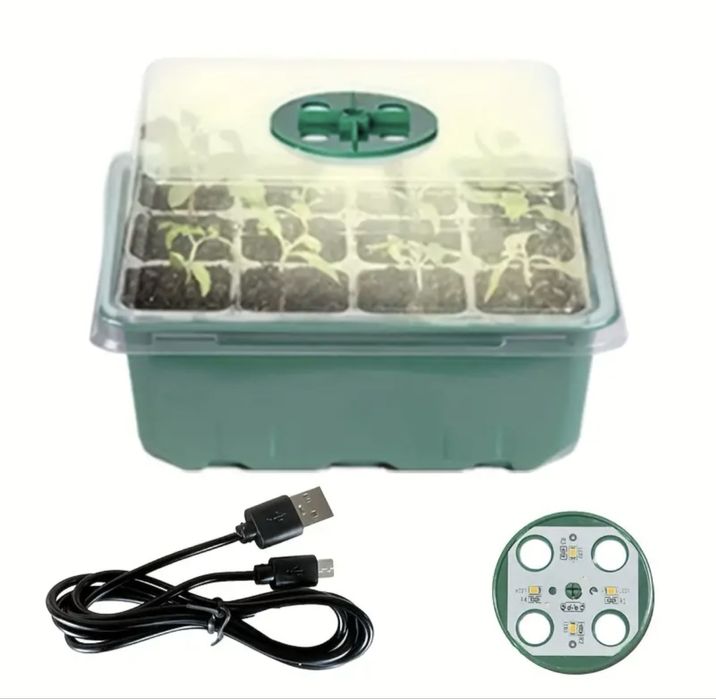 Мини парник с фитолампой для рассады