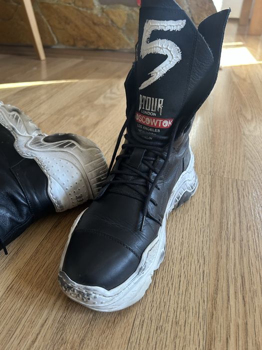 Дамски боти от естествена кожа , като нови