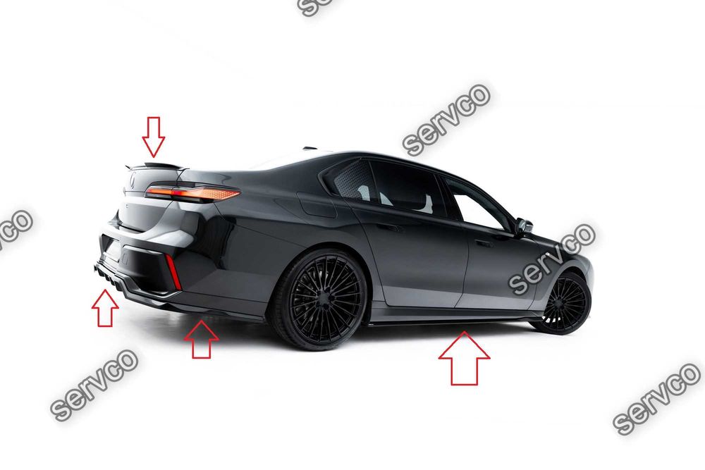 Pachet Set Splitter Exterior Prelungiri Body kit tuning Bmw Seria 7 G70 740d / 740i M-Pack 2022- v17 - Maxton Design